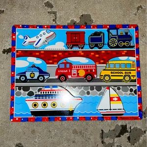 Chunky Wooden Vehicle Puzzle